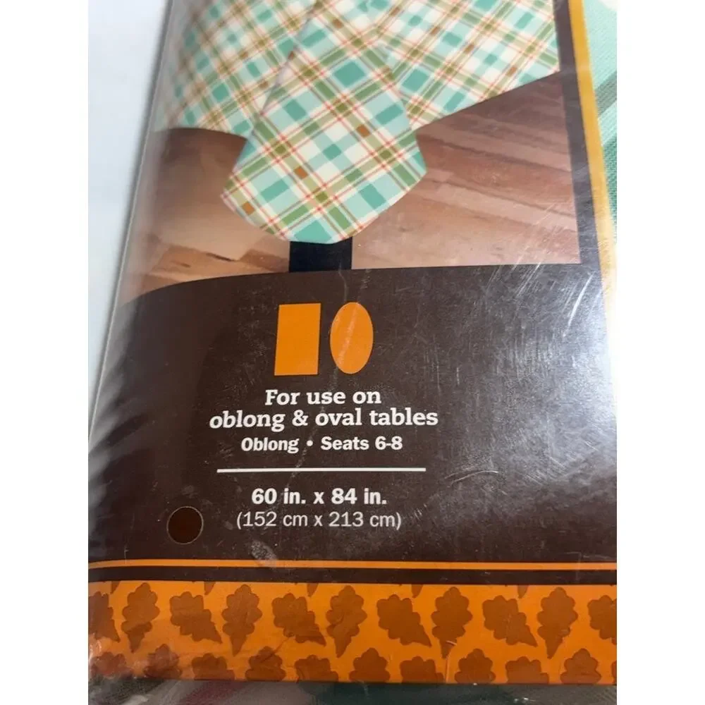 Harvest Woodland Plaid Vinyl Tablecloth